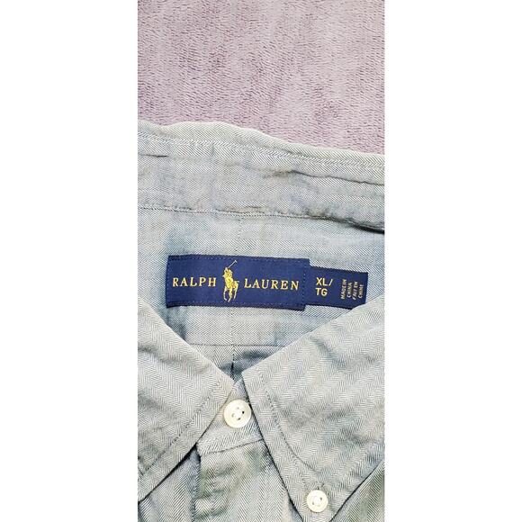 Polo Ralph Lauren Shirt Mens Sz XL Green Long Sleeve Button Down Cotton C24-55 - Picture 5 of 8